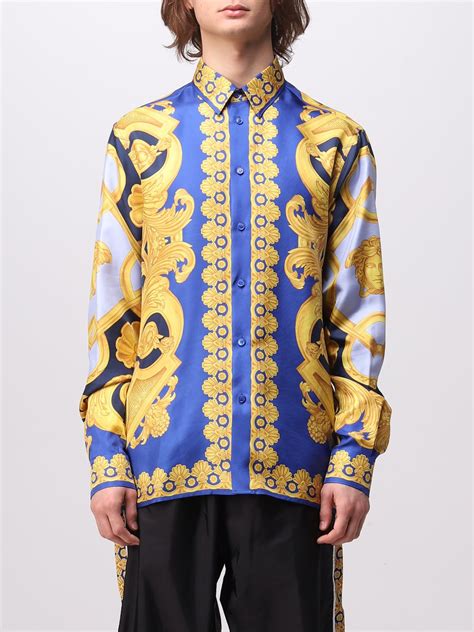 camicia versace arrancione|Camicie Versace nuova collezione .